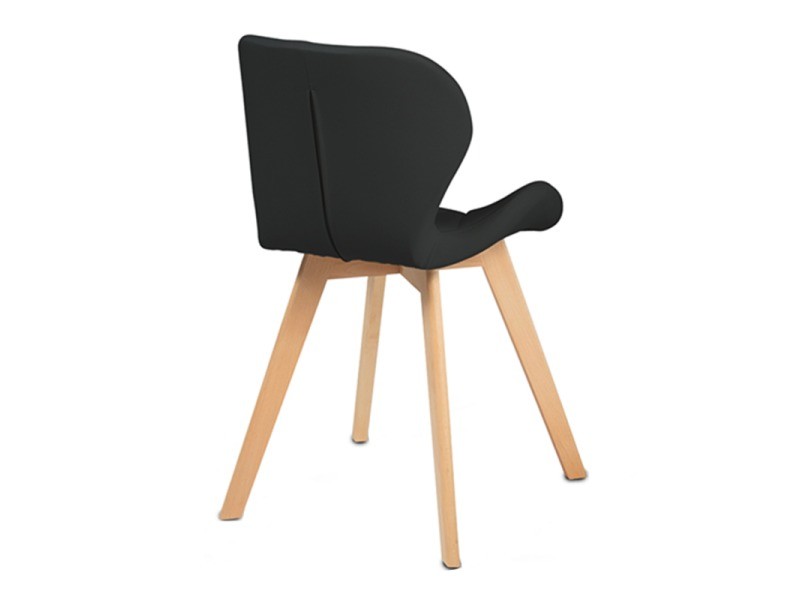 PACK 6 SILLA ACOLCHADA RESISTENTE RADAR WOOD NEGRO - 2