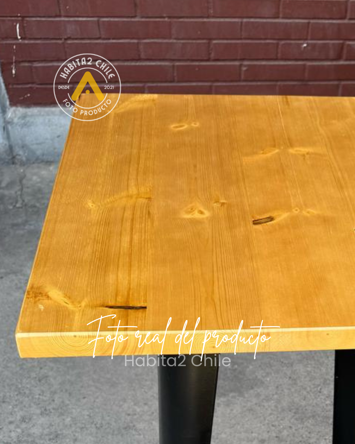 MESA TOLIX MADERA METAL 80X80 PARA CAFETERIA O RESTAURANTE - 2