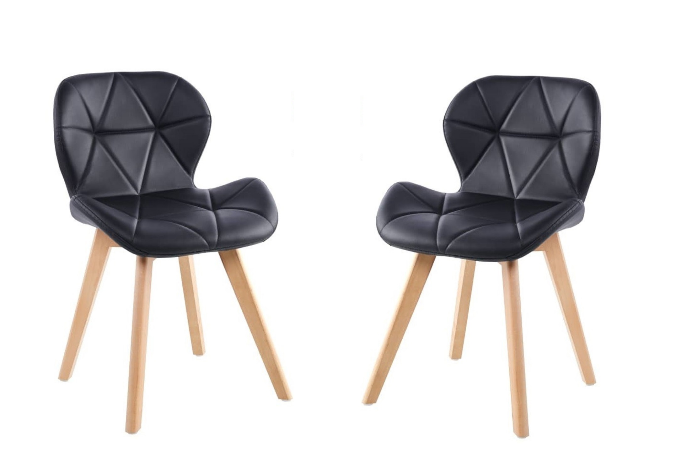 PACK 2 SILLA ACOLCHADA RESISTENTE RADAR WOOD - NEGRO - 1