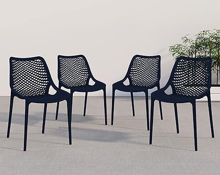 PACK 4 SILLA POLIPROPILENO CITY - NEGRO - 2