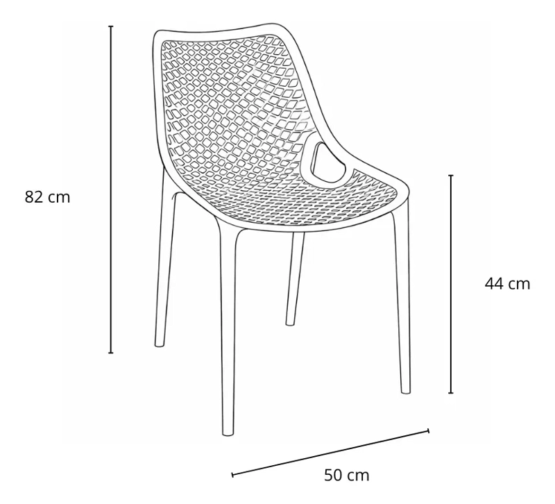 PACK 4 SILLA POLIPROPILENO CITY - NEGRO - 3