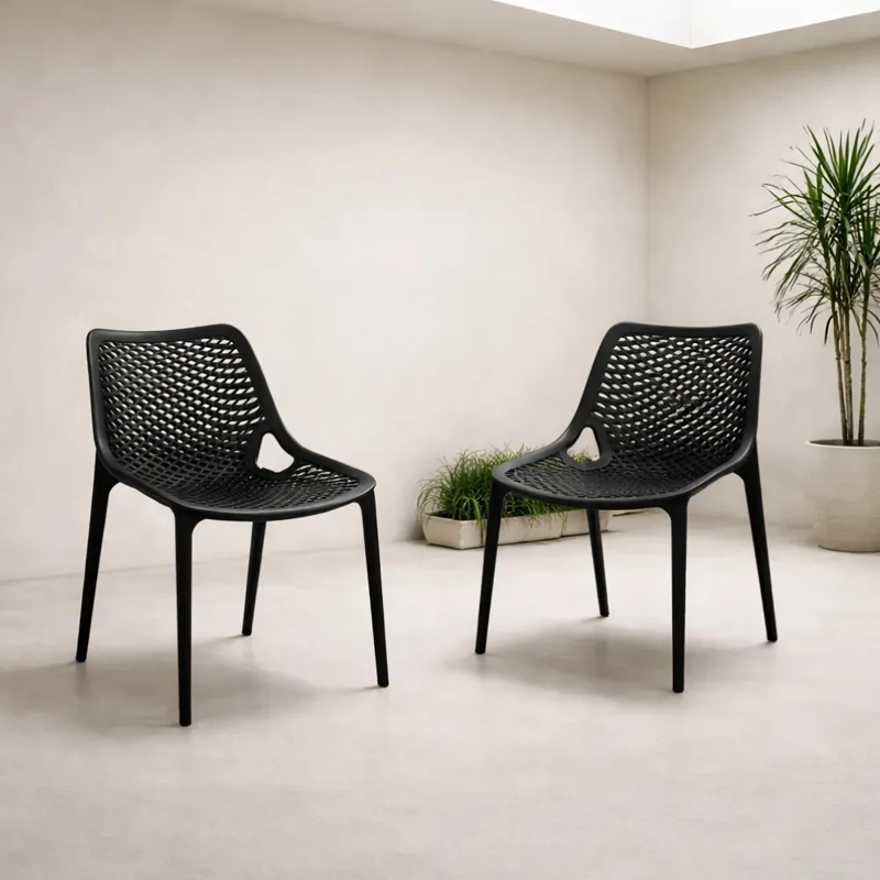 PACK 4 SILLA POLIPROPILENO CITY - NEGRO - 5