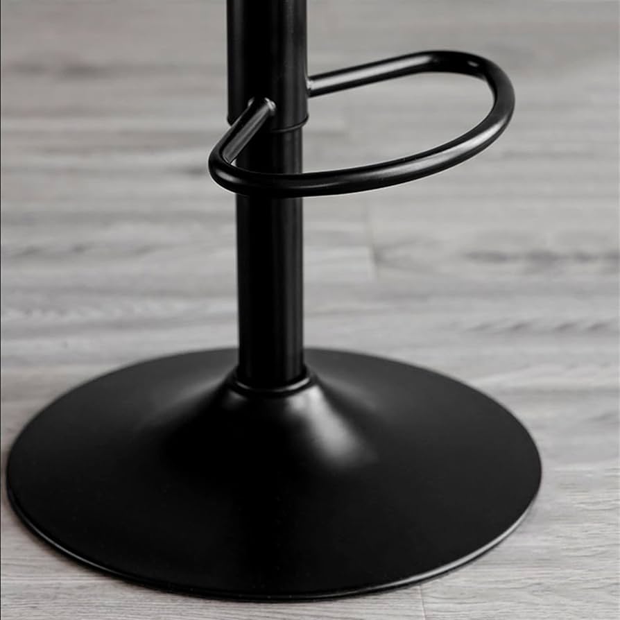 TABURETE DE BAR ALTURA REGULABLE ELEGANTE MOBY NEGRO - 5