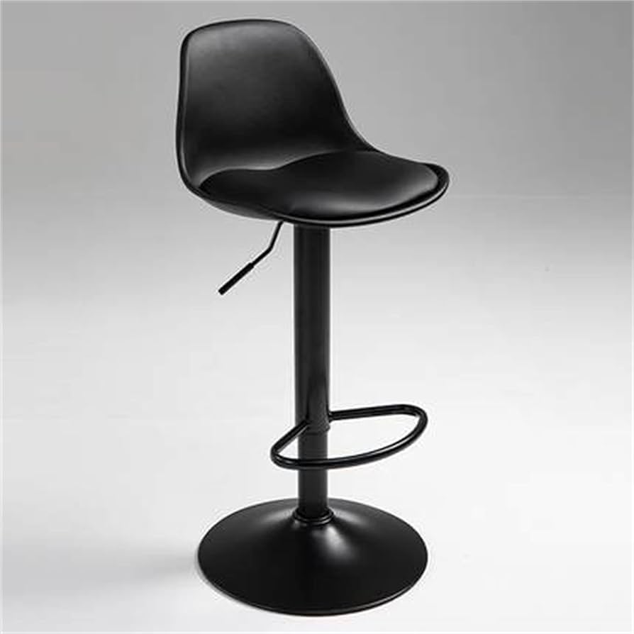 TABURETE DE BAR ALTURA REGULABLE ELEGANTE MOBY NEGRO - 6