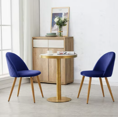 PACK HABITA2 FELPA AZUL 4 SILLA NORDIC ACOLCHADA DE TERCIOPELO - 3