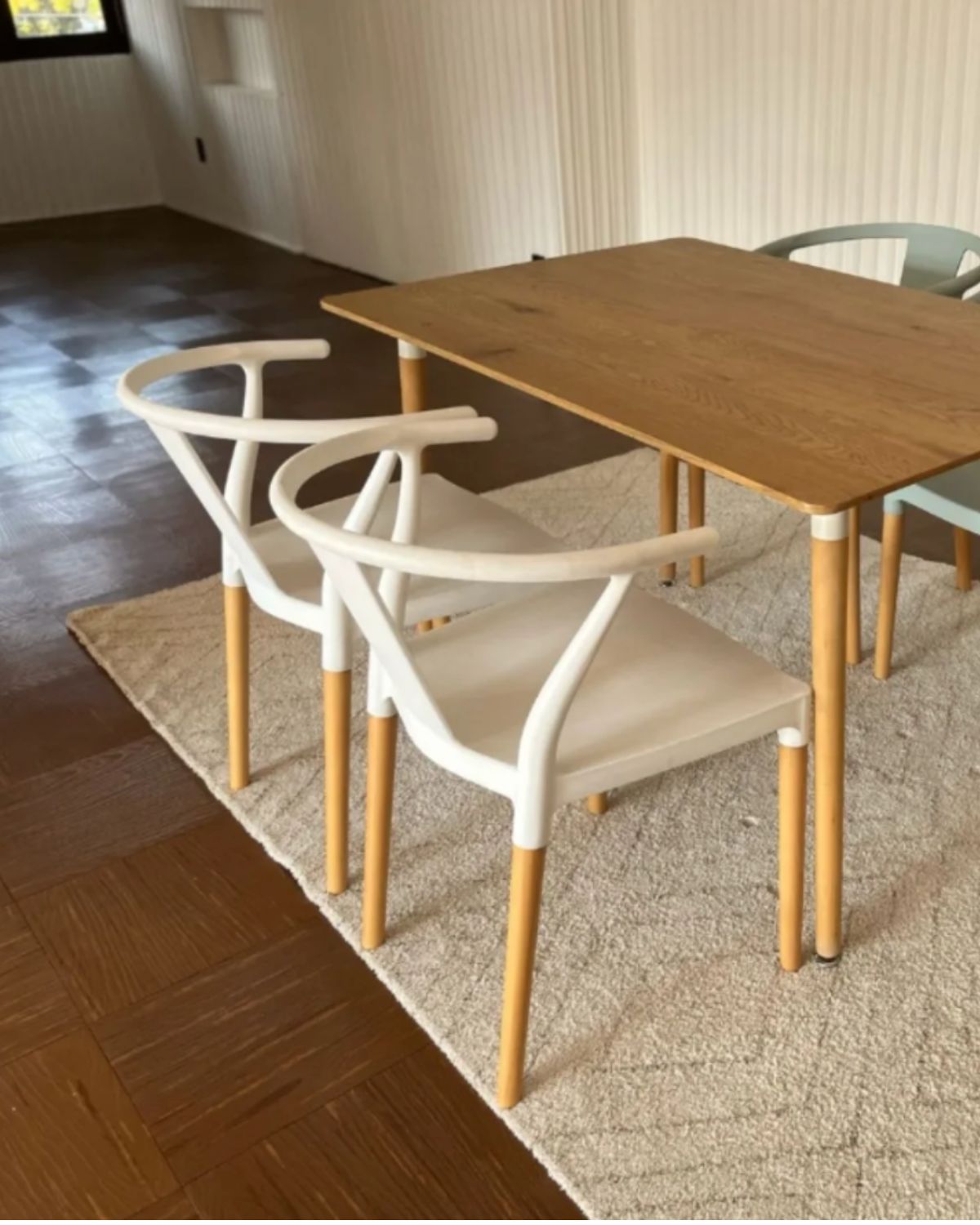PACK HABITA2 BEIGE 2 SILLA WISHBONE ESTILO NÓRDICO COMEDOR O TERRAZA - 4