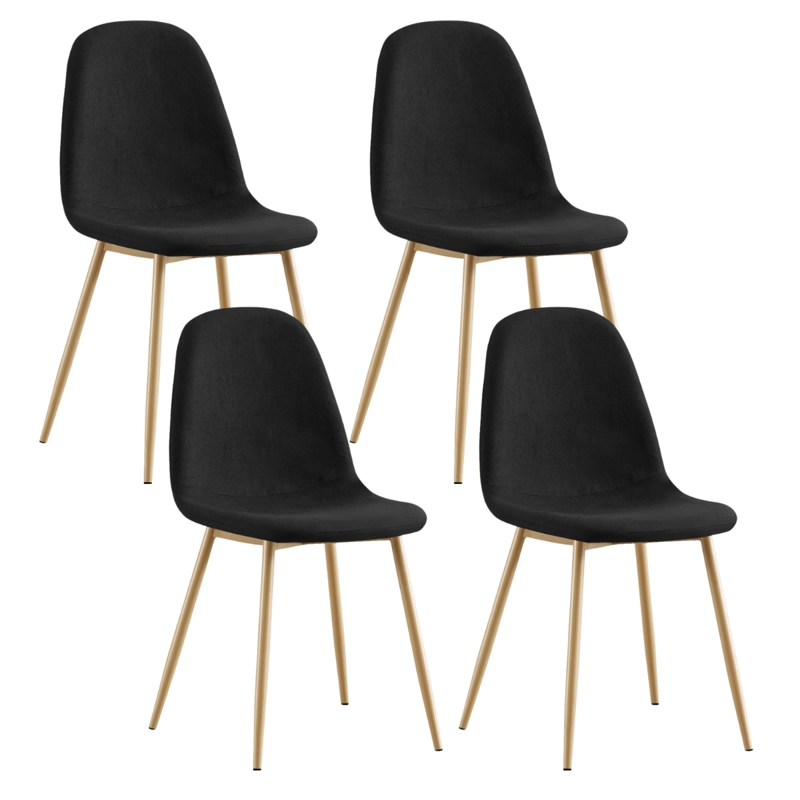 PACK 4 SILLA DE COMEDOR TRENDYTOP LINO ACOLCHADA - NEGRA - 1