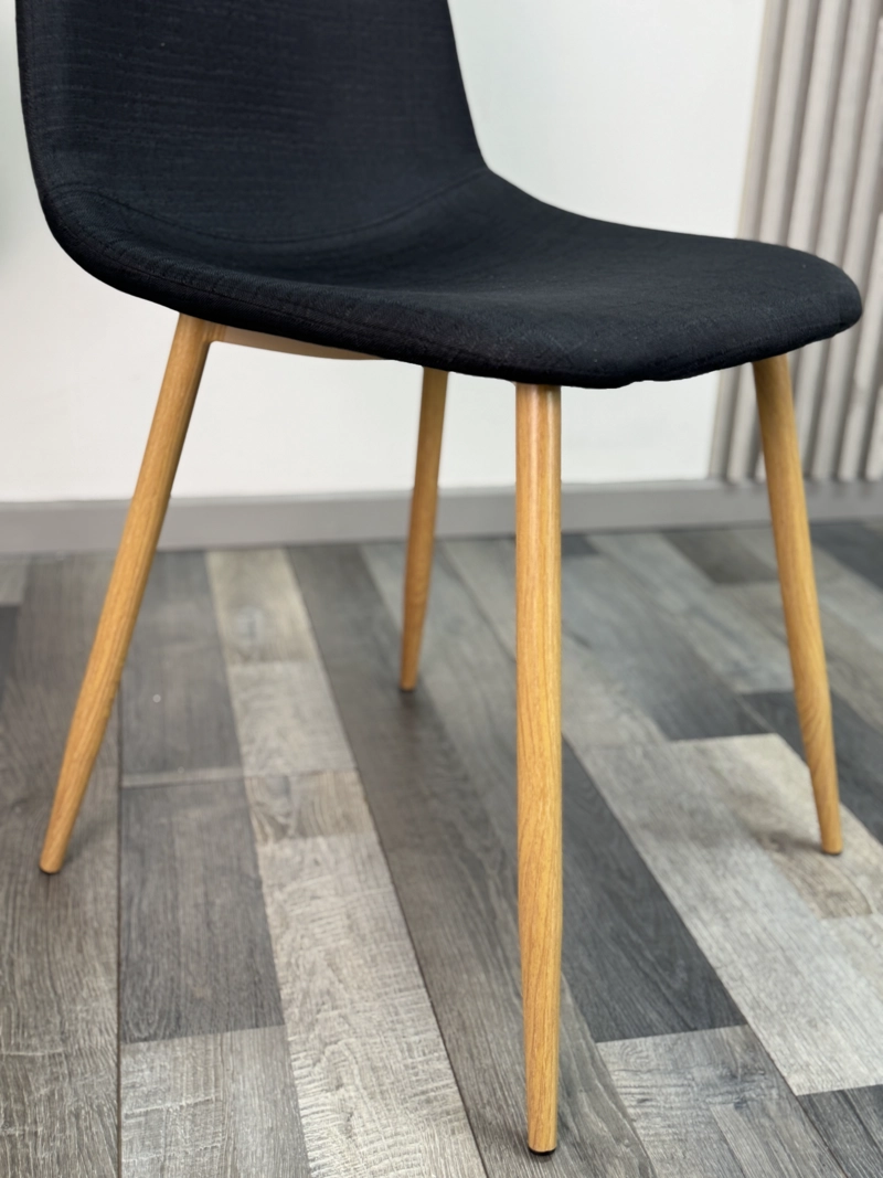 PACK 4 SILLA DE COMEDOR TRENDYTOP LINO ACOLCHADA - NEGRA - 4
