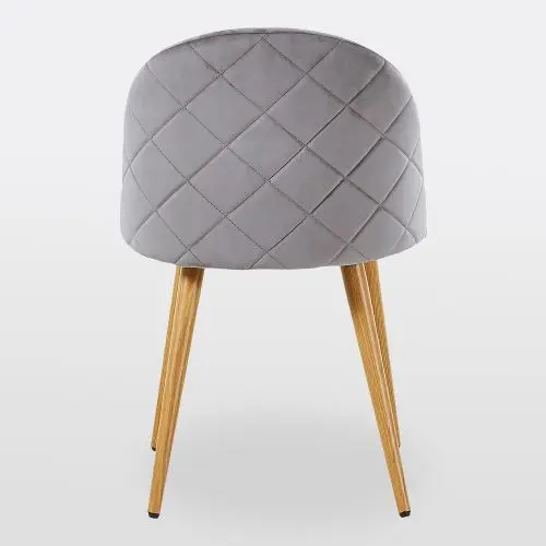 PACK HABITA2 FELPA GRIS CLARO 2 SILLA NORDIC ACOLCHADA TERCIOPELO - 2