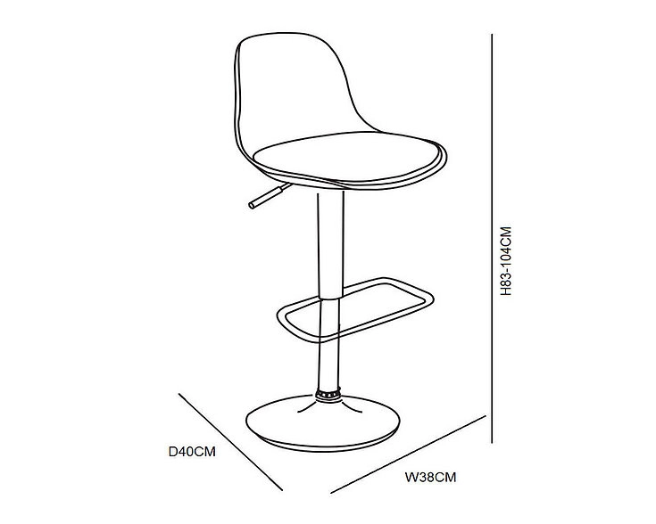 PACK HABITA2 BLANCO 4 TABURETE DE BAR ALTURA REGULABLE ELEGANTE MOBY - 3