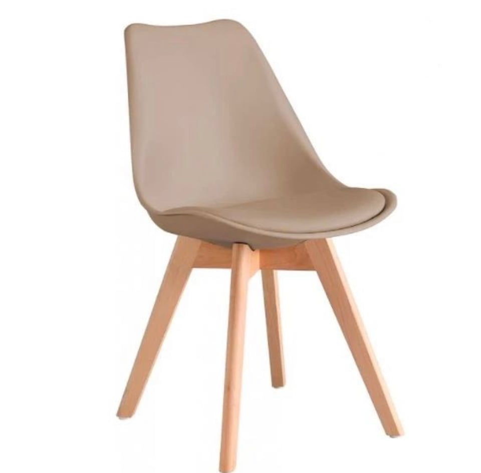 COMEDOR BIANCA MESA RECTANGULAR X 140X80CM + 6 SILLAS TULIP BEIGE - 4