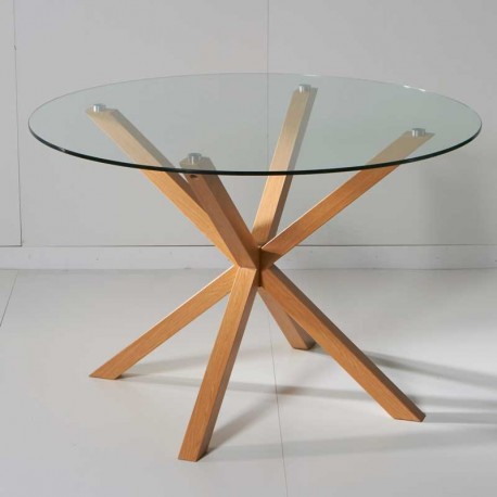 COMEDOR VELVET NORDIC REDONDO MESA NORDIC 120CM + 6 SILLAS VELVET BEIGE - 3