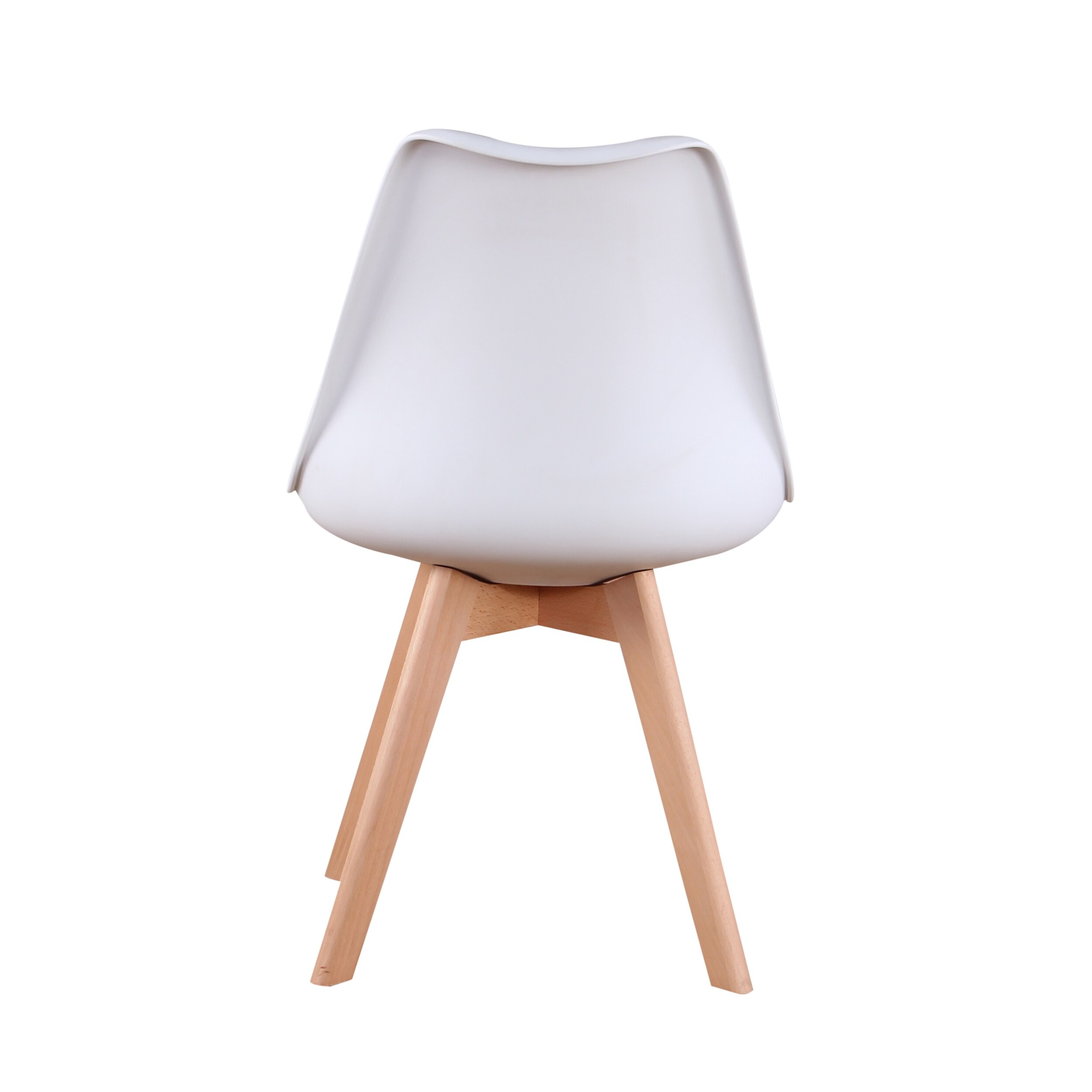 JUEGO COMEDOR HABITA2 BIANCA MESA RECTANGULAR X 140X80CM + 6 SILLAS TULIP BLANCO ACERO - 7