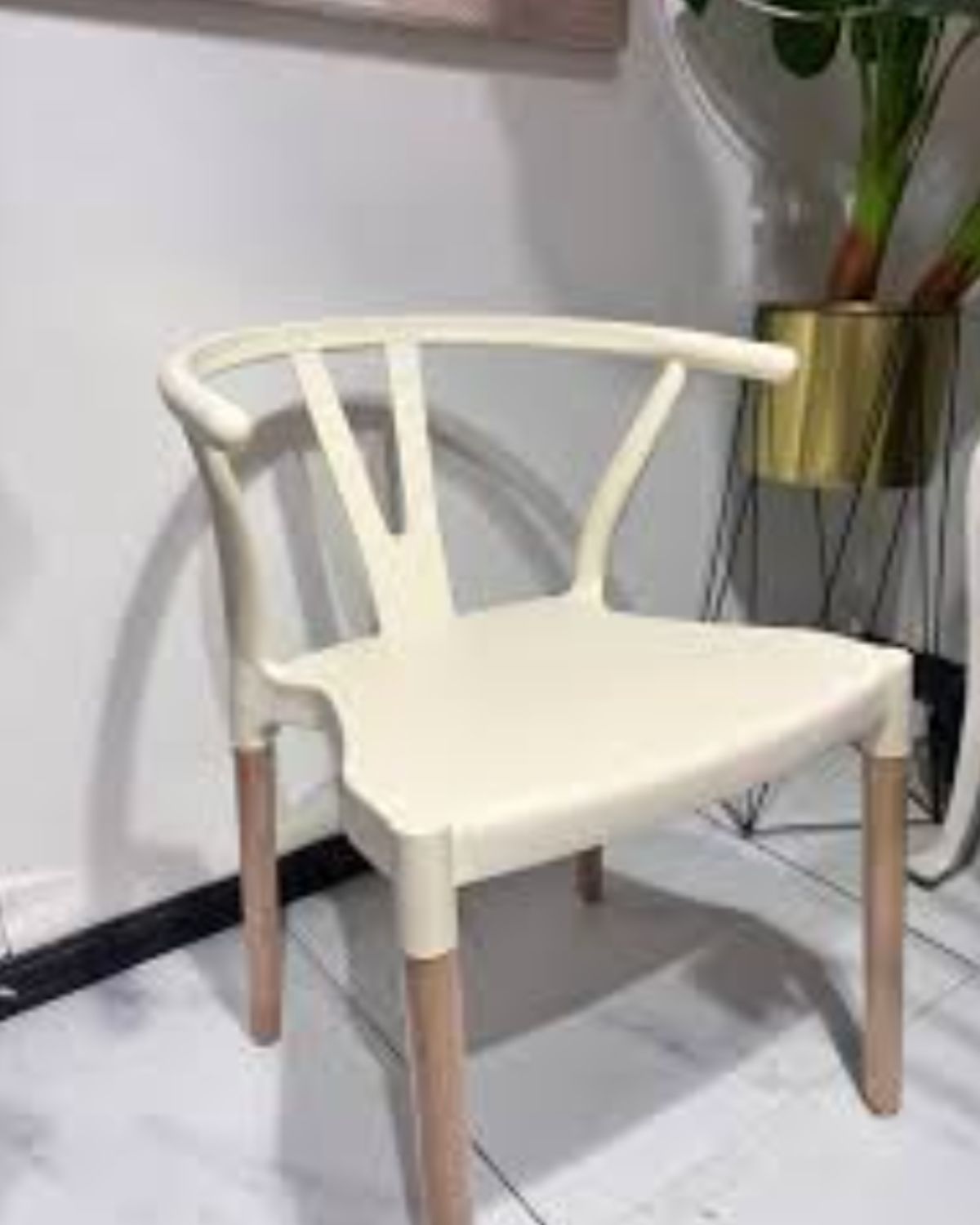 SILLA HABITA2 BEIGE WISHBONE ESTILO NÓRDICO COMEDOR O TERRAZA - 3