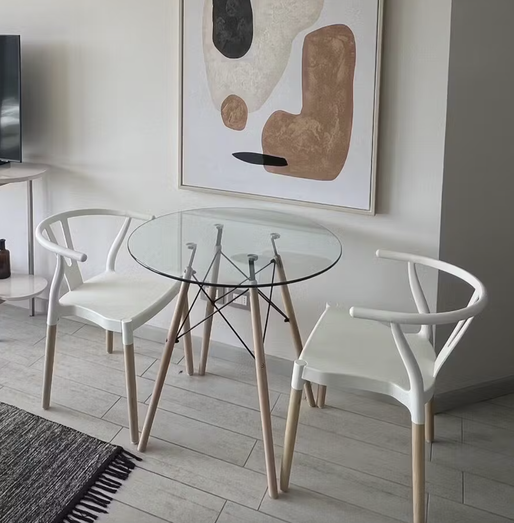 SILLA HABITA2 BEIGE WISHBONE ESTILO NÓRDICO COMEDOR O TERRAZA - 4