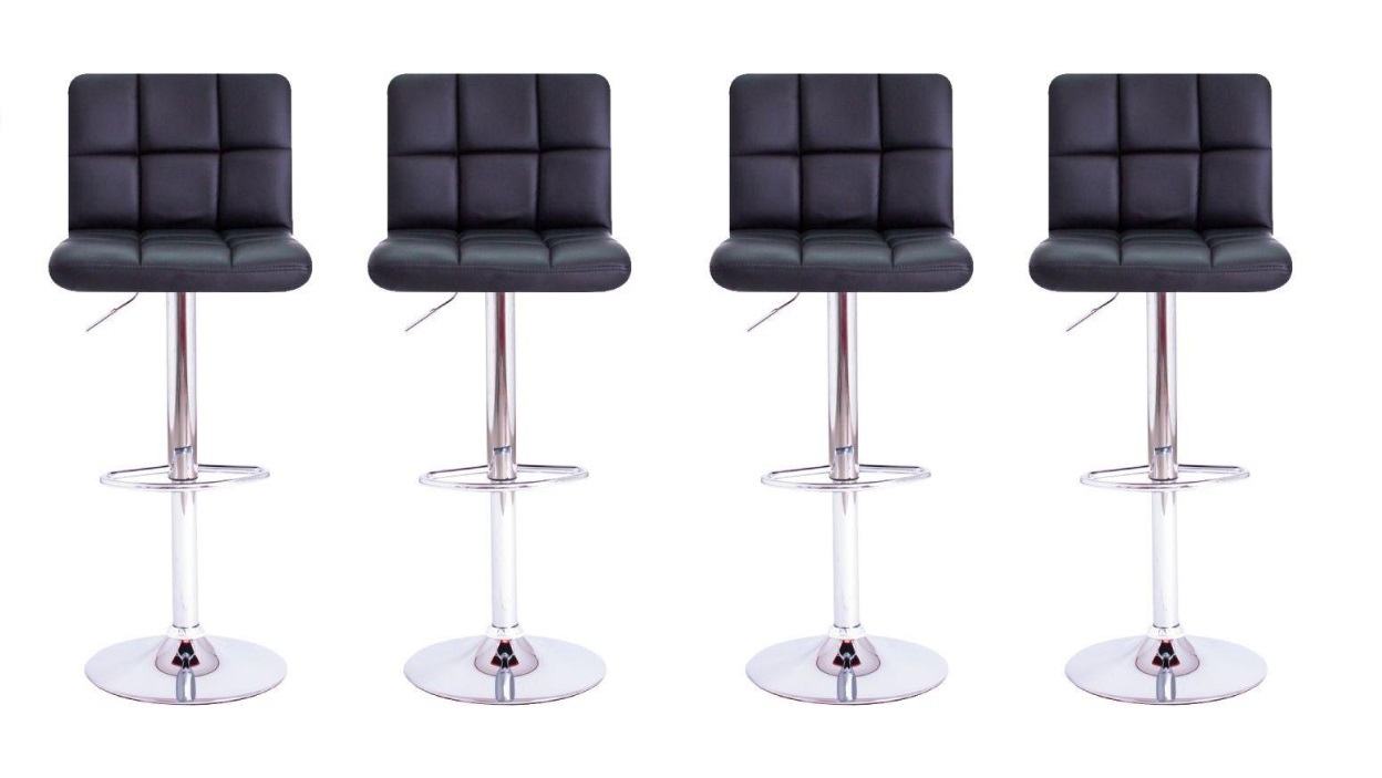 PACK HABITA2 NEGRO 4 SILLA DE BAR TIANA AJUSTABLE - 1