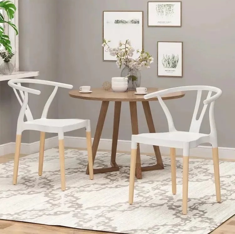 PACK HABITA2 BLANCO 2 SILLA WISHBONE ESTILO NÓRDICO COMEDOR O TERRAZA - 3