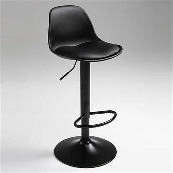 PACK 2 TABURETE DE BAR ALTURA REGULABLE ELEGANTE MOBY - NEGRO - 2