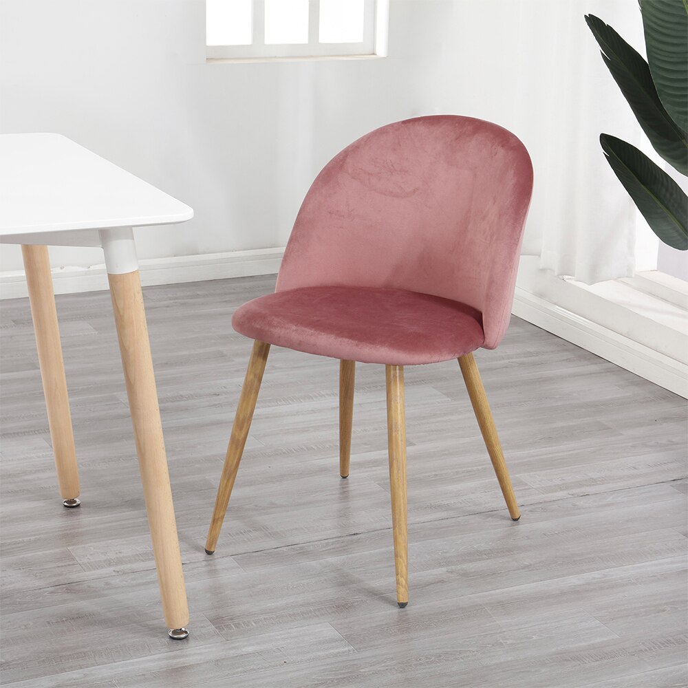 PACK 2 SILLA NORDIC ACOLCHADA DE TERCIOPELO ROSA - 2