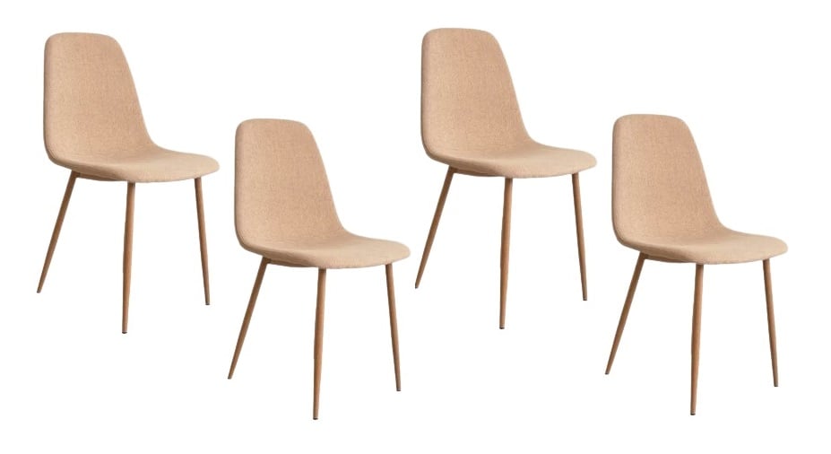 PACK 4 SILLA DE COMEDOR TRENDYTOP LINO ACOLCHADA BEIGE - 1