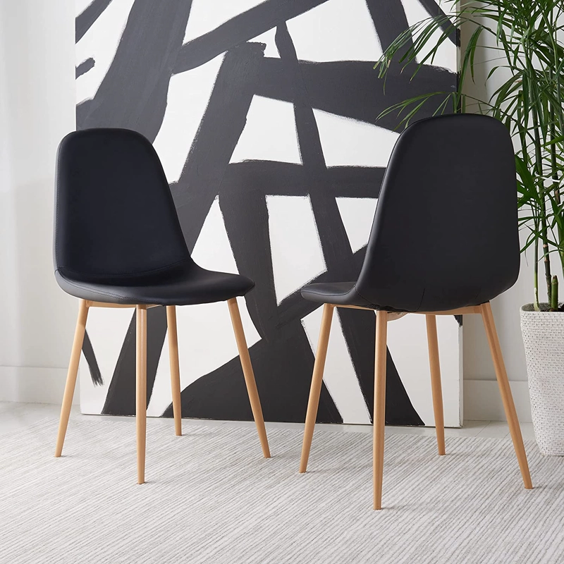 PACK 6 SILLA DE COMEDOR TRENDYTOP LINO ACOLCHADA - NEGRA - 2