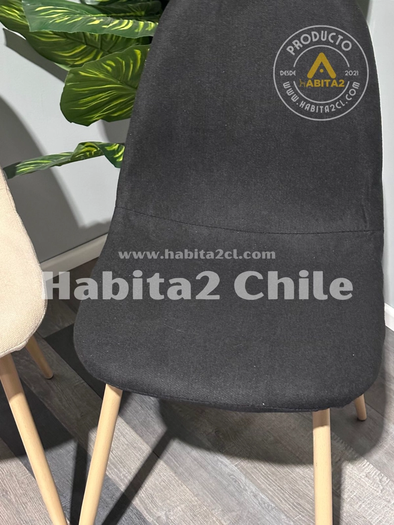 PACK 6 SILLA DE COMEDOR TRENDYTOP LINO ACOLCHADA - NEGRA - 3