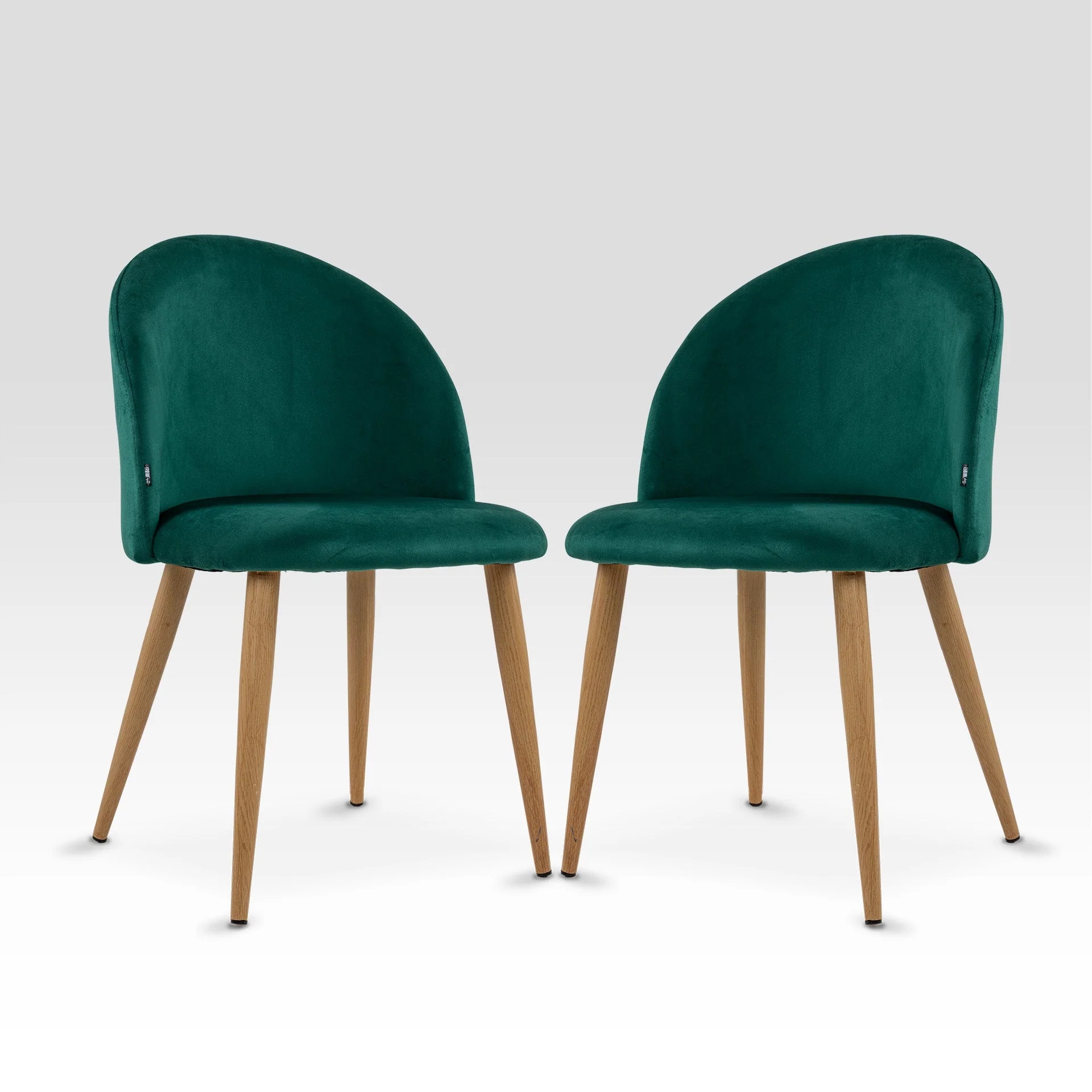 PACK HABITA2 FELPA VERDE 2 SILLA NORDIC ACOLCHADA DE TERCIOPELO - 1