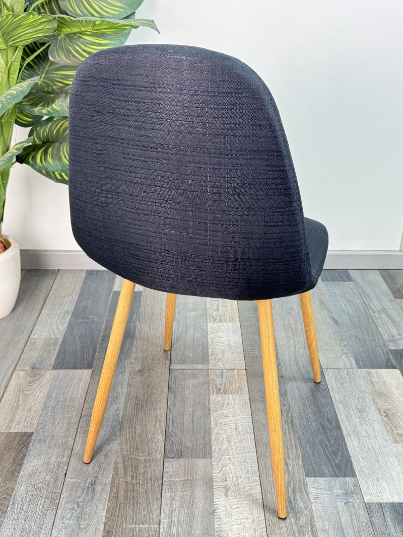 SILLA DE COMEDOR TRENDYTOP LINO ACOLCHADA - NEGRO - 6