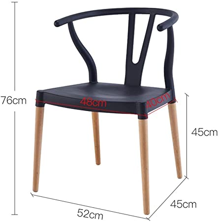 SILLA HABITA2 NEGRO WISHBONE ESTILO NÓRDICO COMEDOR O TERRAZA - 2