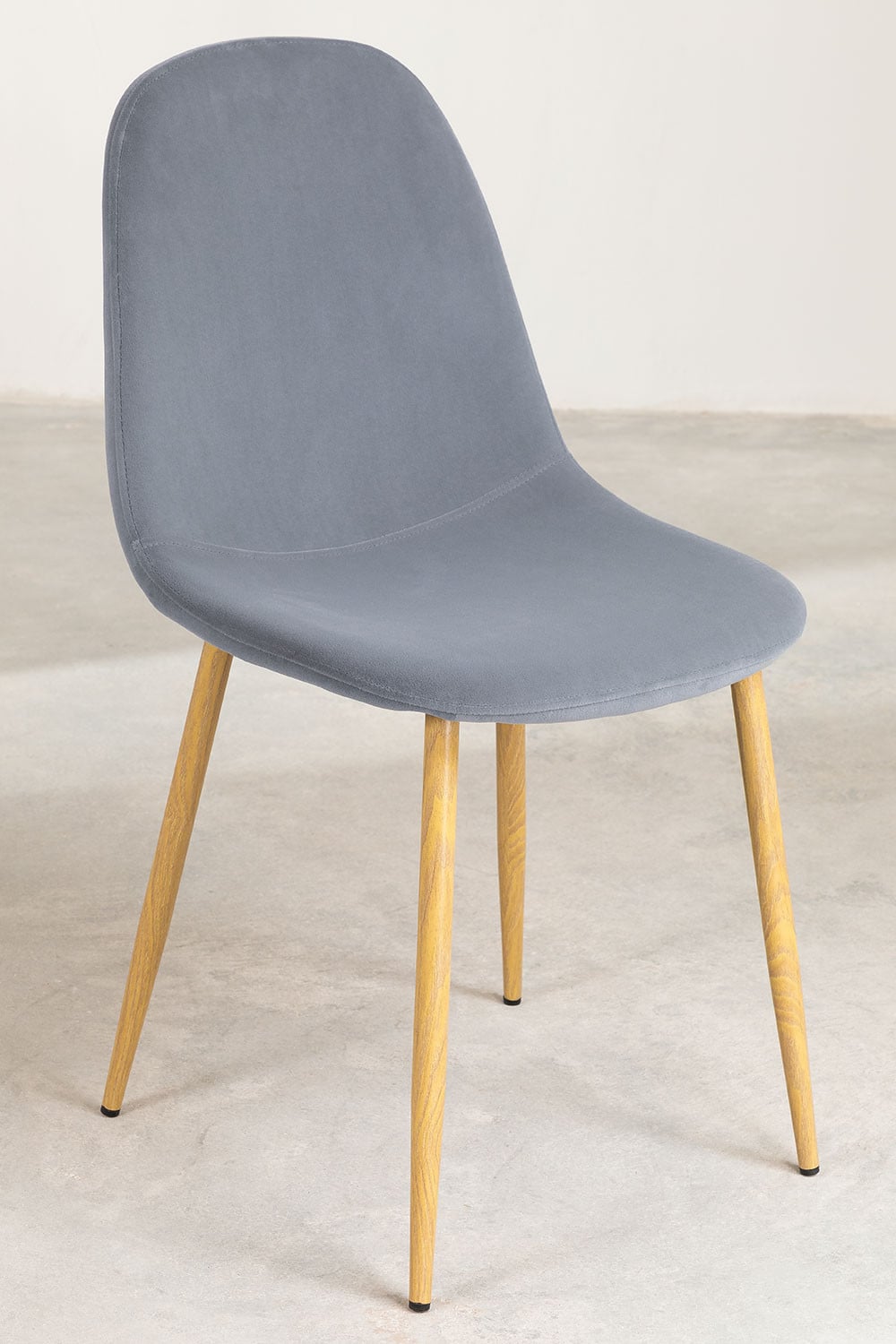 PACK HABITA2 TERCIOPELO GRIS 4 SILLA DE COMEDOR TRENDY ACOLCHADA - 2