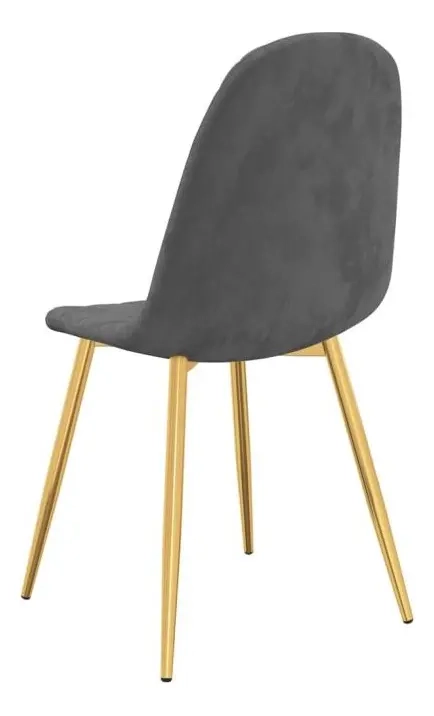 PACK HABITA2 TERCIOPELO GRIS 4 SILLA DE COMEDOR TRENDY ACOLCHADA - 5