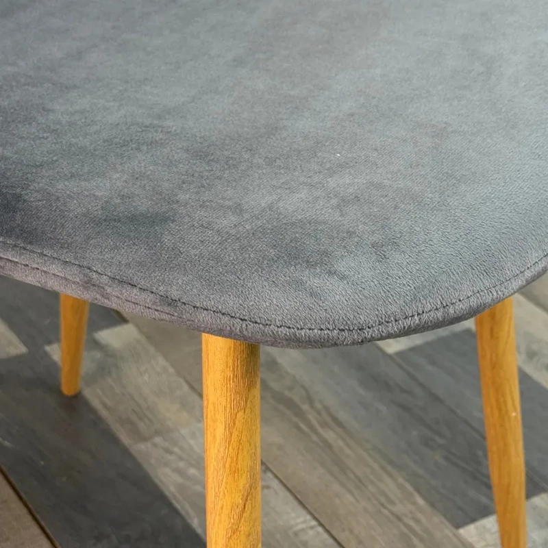 PACK HABITA2 TERCIOPELO GRIS 4 SILLA DE COMEDOR TRENDY ACOLCHADA - 7