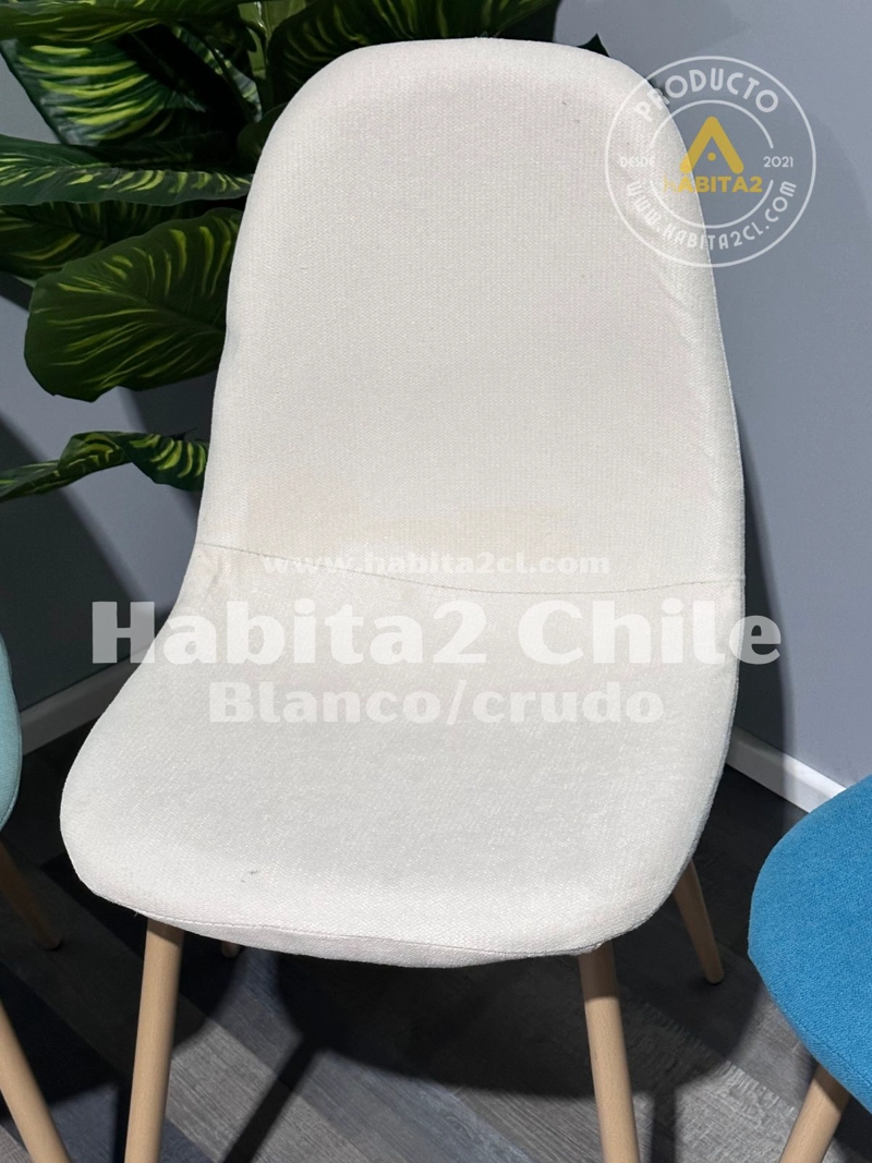 PACK 2 SILLA DE COMEDOR TRENDYTOP LINO ACOLCHADA - BLANCO HUESO - 4