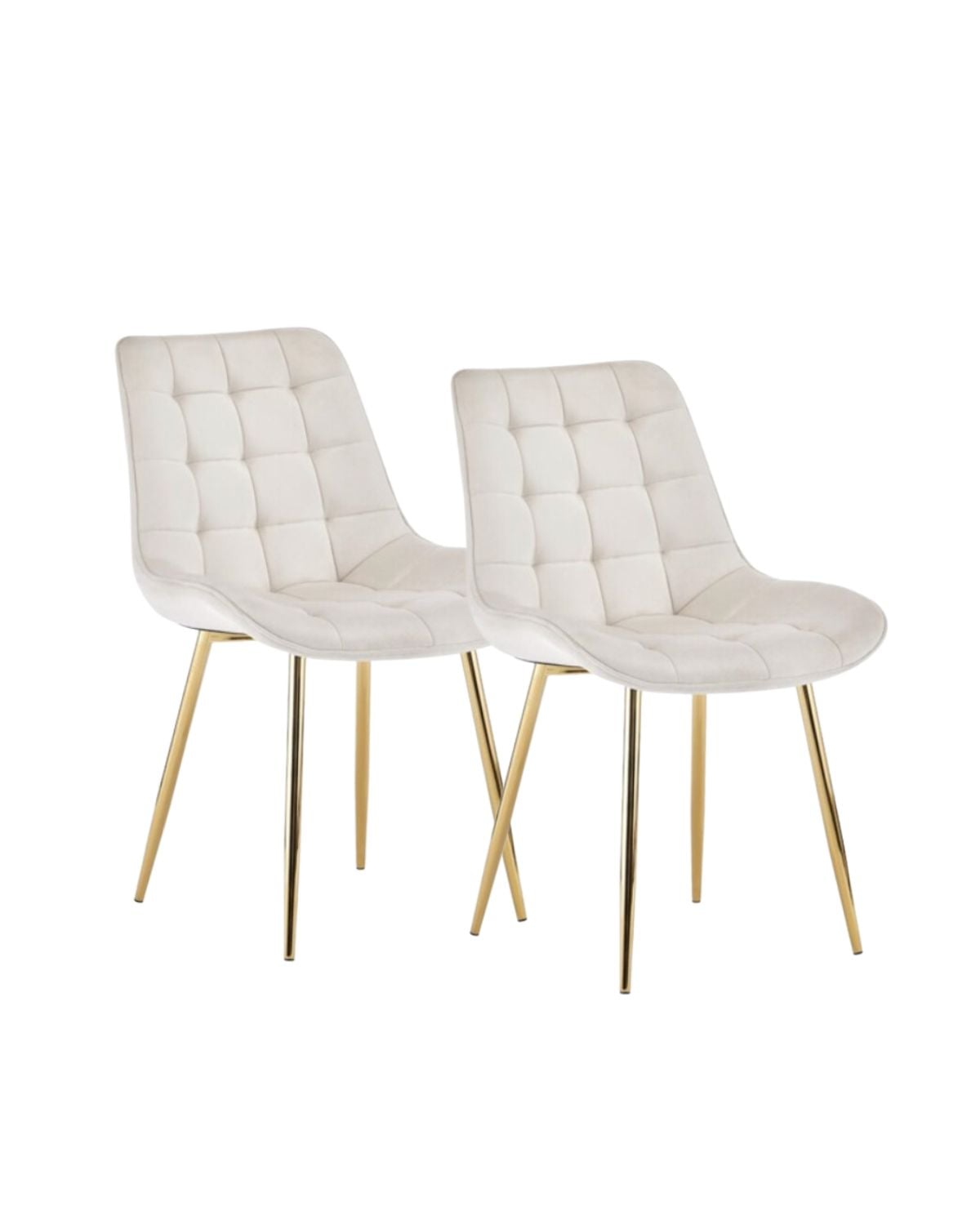 PACK 2 SILLA O SITIAL ROMA DE FELPA PARA COMEDOR O LIVING - BEIGE - 1