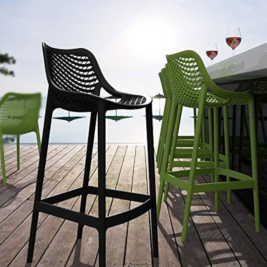 PACK HABITA2 NEGRO 2 TABURETE DE BAR TERRAZA 75 CM CITY POLIPROPILENO - 2
