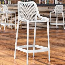 TABURETE DE BAR TERRAZA 75 CM CITY POLIPROPILENO BLANCO - 3
