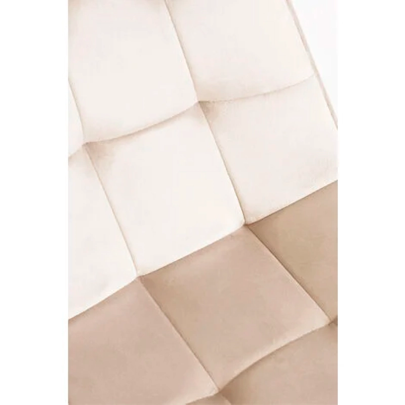 PACK 6 SILLA O SITIAL CUADROS DE FELPA PARA COMEDOR O LIVING BEIGE - 5