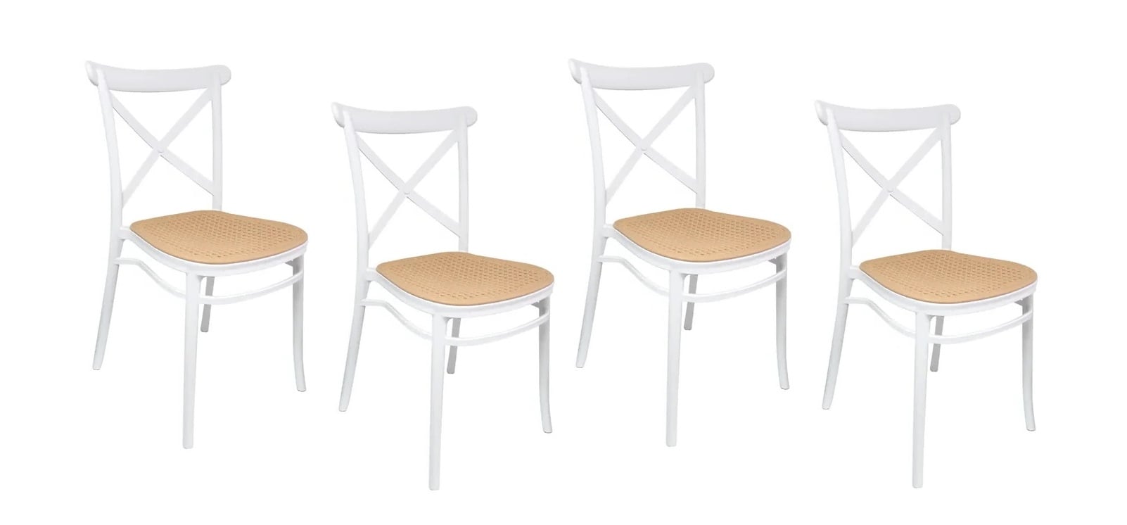 PACK HABITA2 BLANCO 4 SILLA CROSSBACK POLIPROPILENO TOP - 1