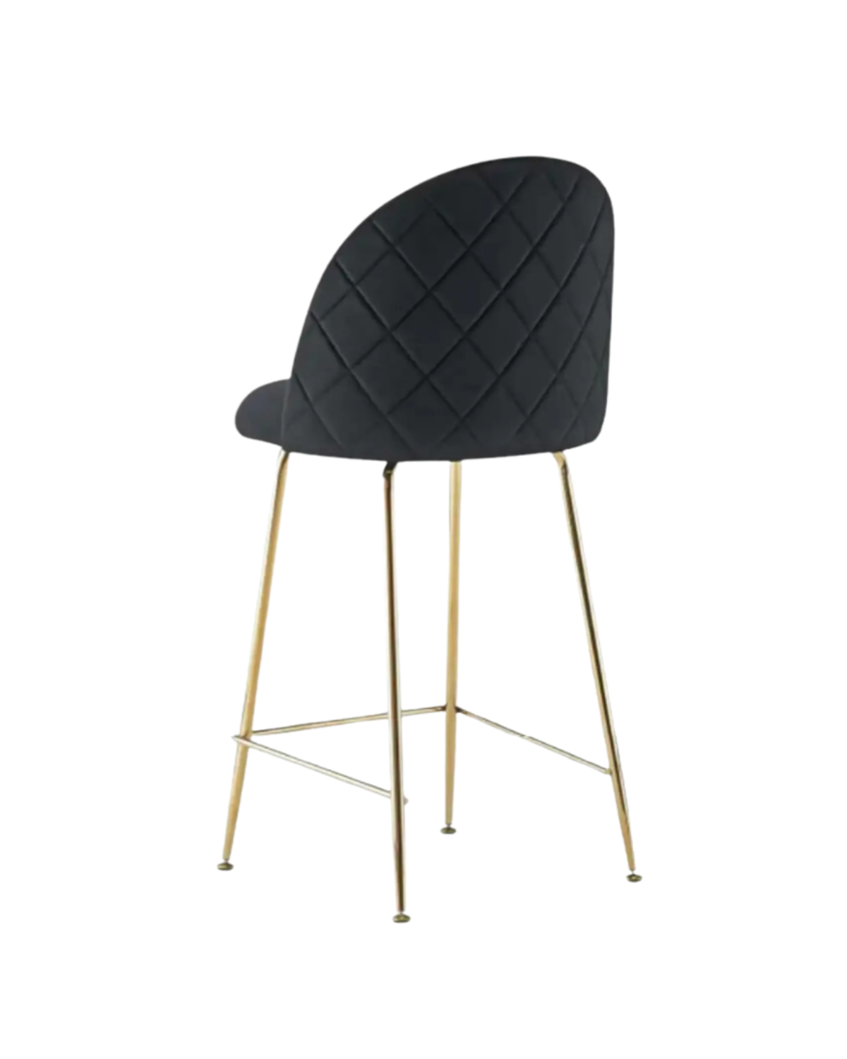 TABURETE HABITA2 TERCIOPELO NEGRO DELUXE GOLD - 4