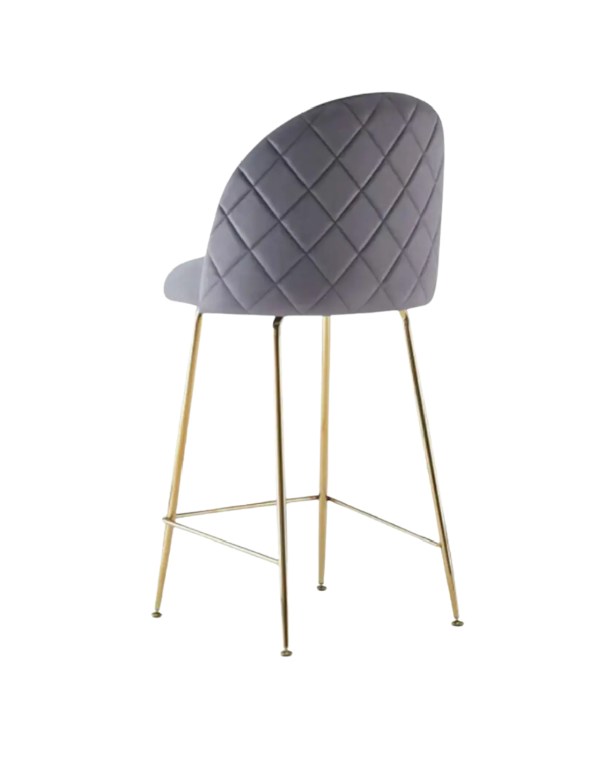 TABURETE HABITA2 TERCIOPELO GRIS DELUXE GOLD - 2