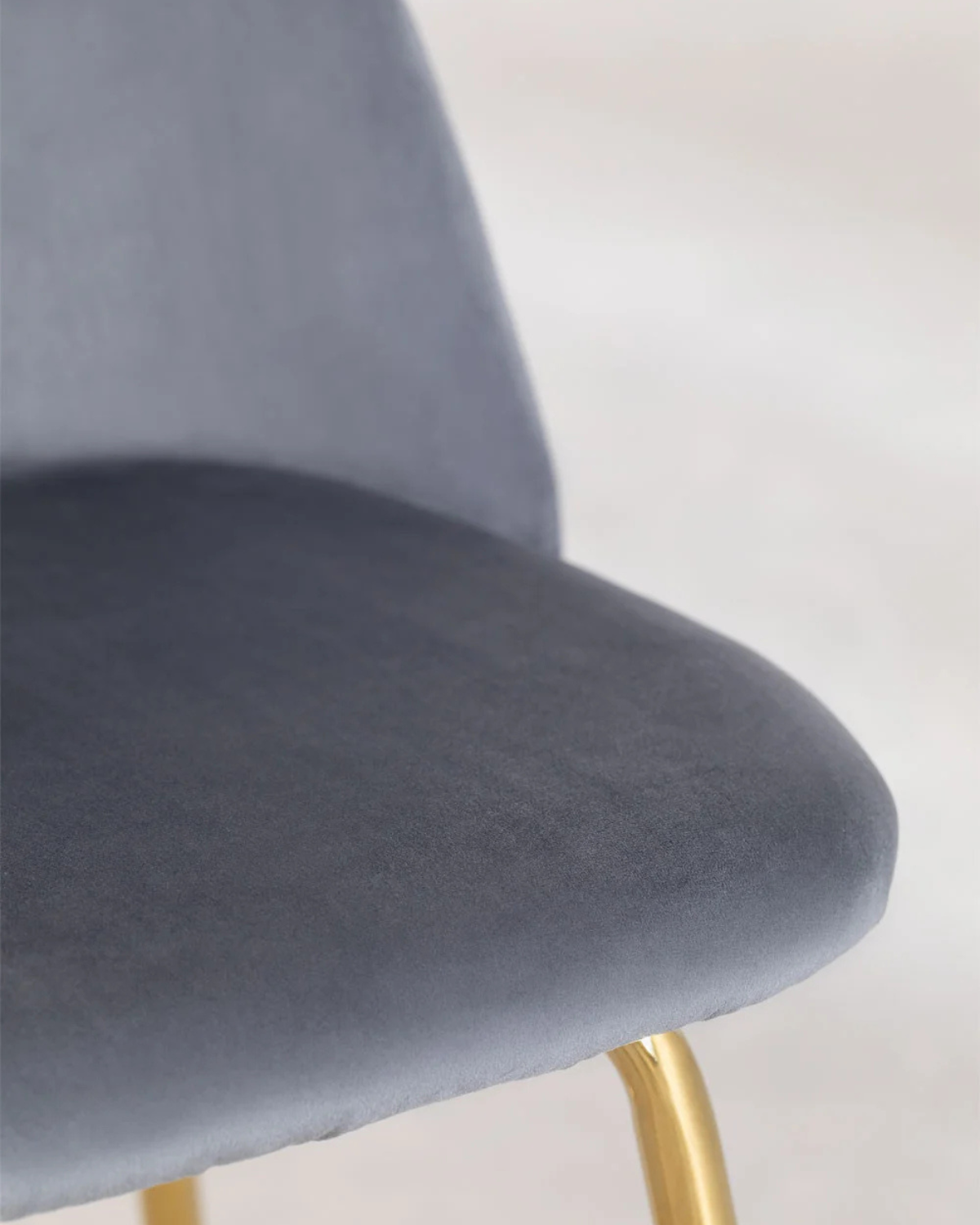 TABURETE HABITA2 TERCIOPELO GRIS DELUXE GOLD - 6
