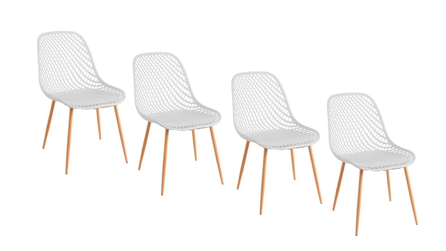 PACK 4 SILLA PANAL BLANCO - 1