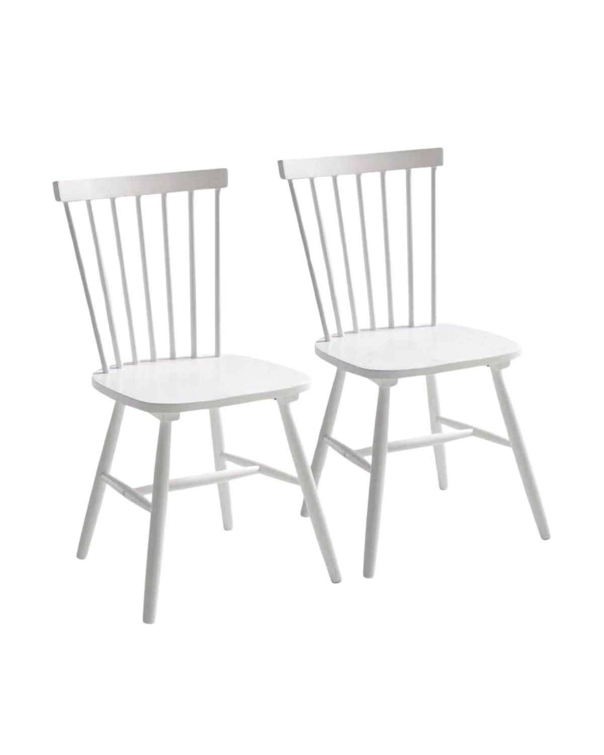 PACK HABITA2 MADERA BLANCO 2 SILLA COMEDOR WINDSOR - 1