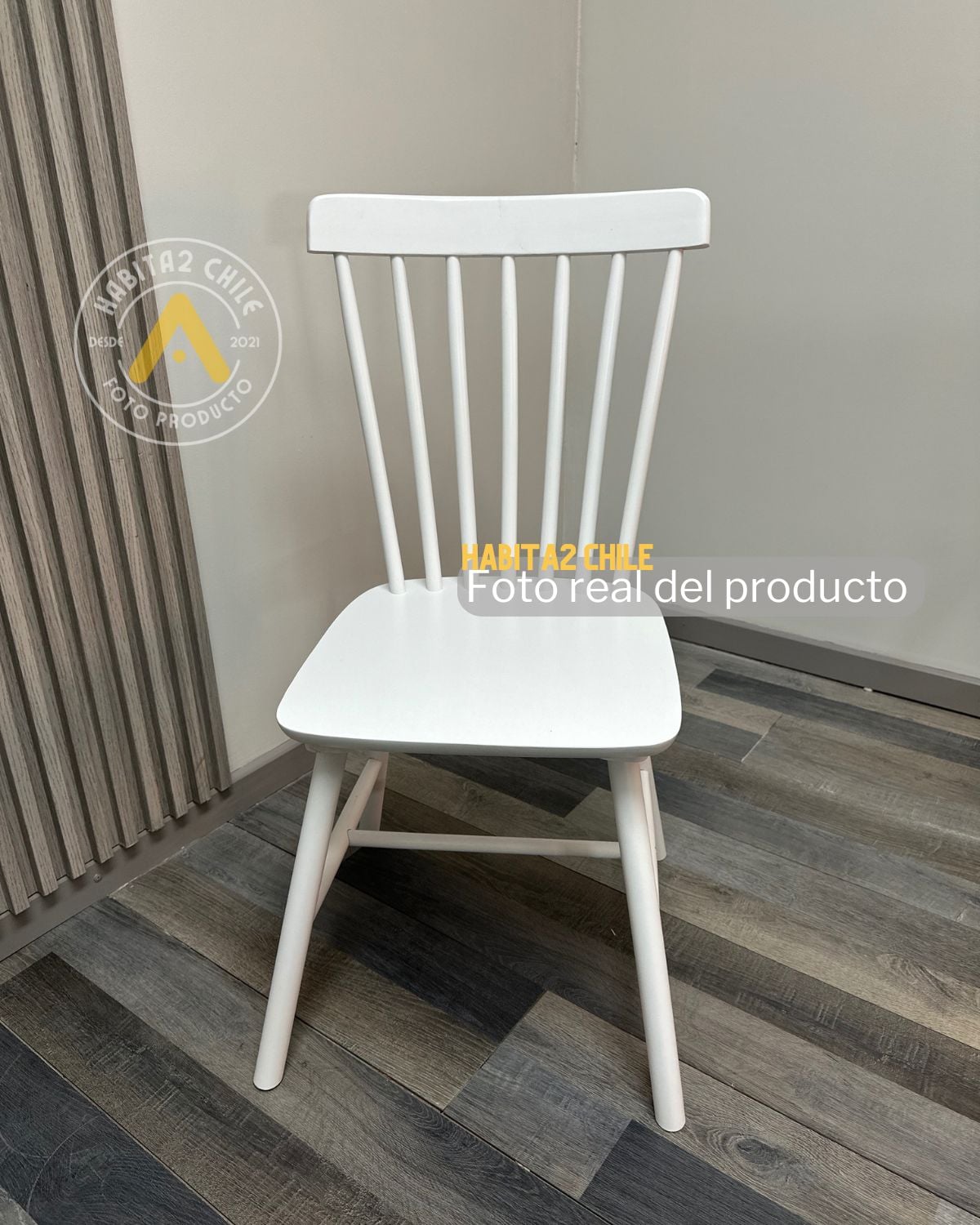 PACK HABITA2 MADERA BLANCO 4 SILLA COMEDOR WINDSOR - 4