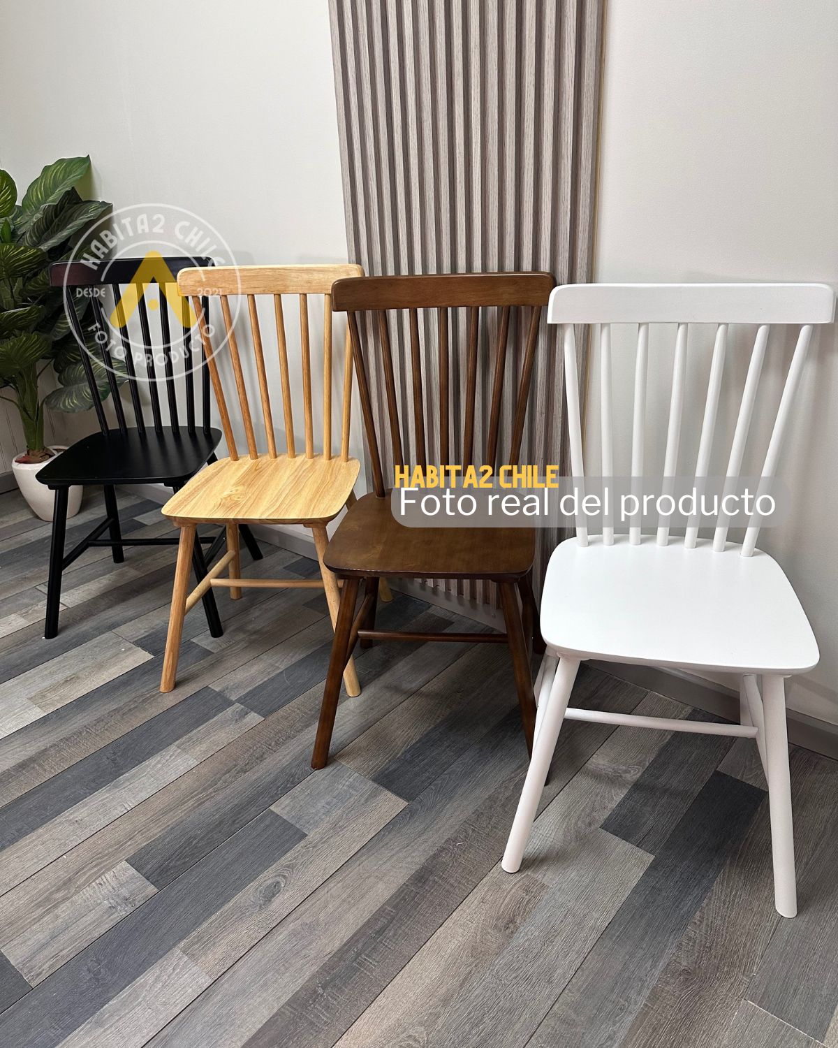 PACK HABITA2 MADERA 2 SILLA COMEDOR WINDSOR NATURAL - 2