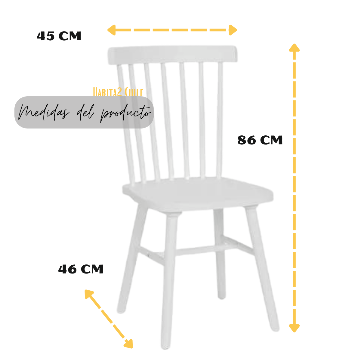 SILLA COMEDOR HABITA2 MADERA CAFÉ WINDSOR - 4