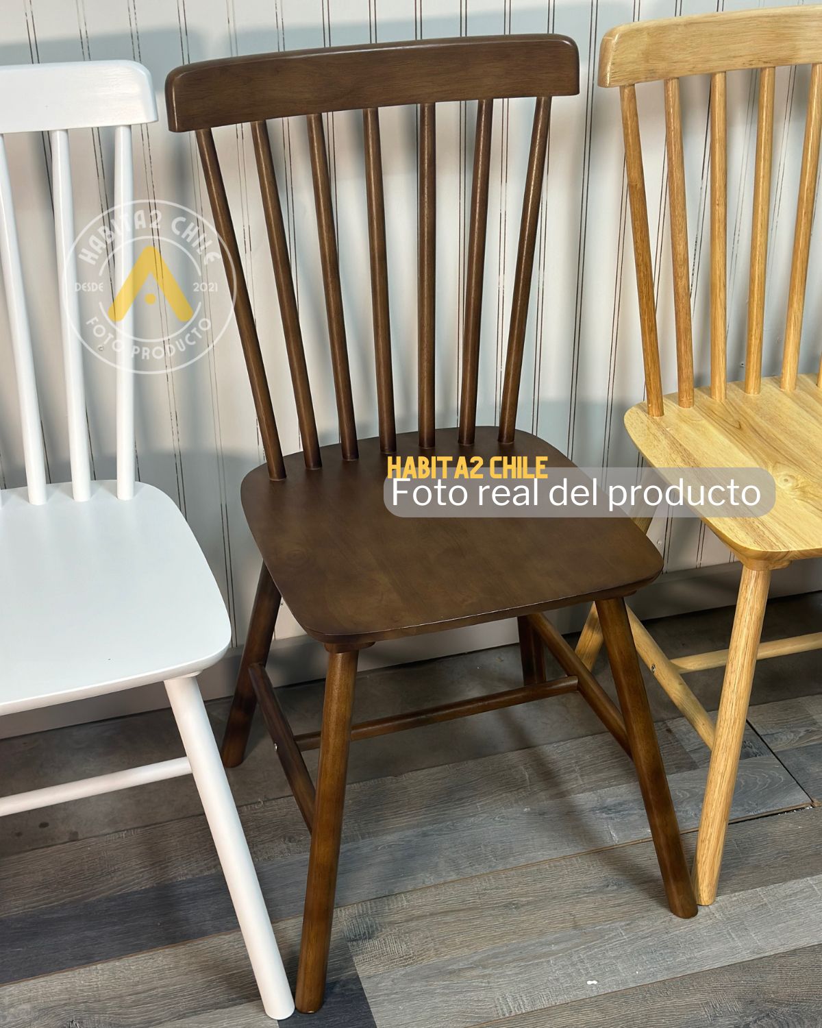 PACK HABITA2 CAFÉ 4 SILLA COMEDOR WINDSOR MADERA - 3