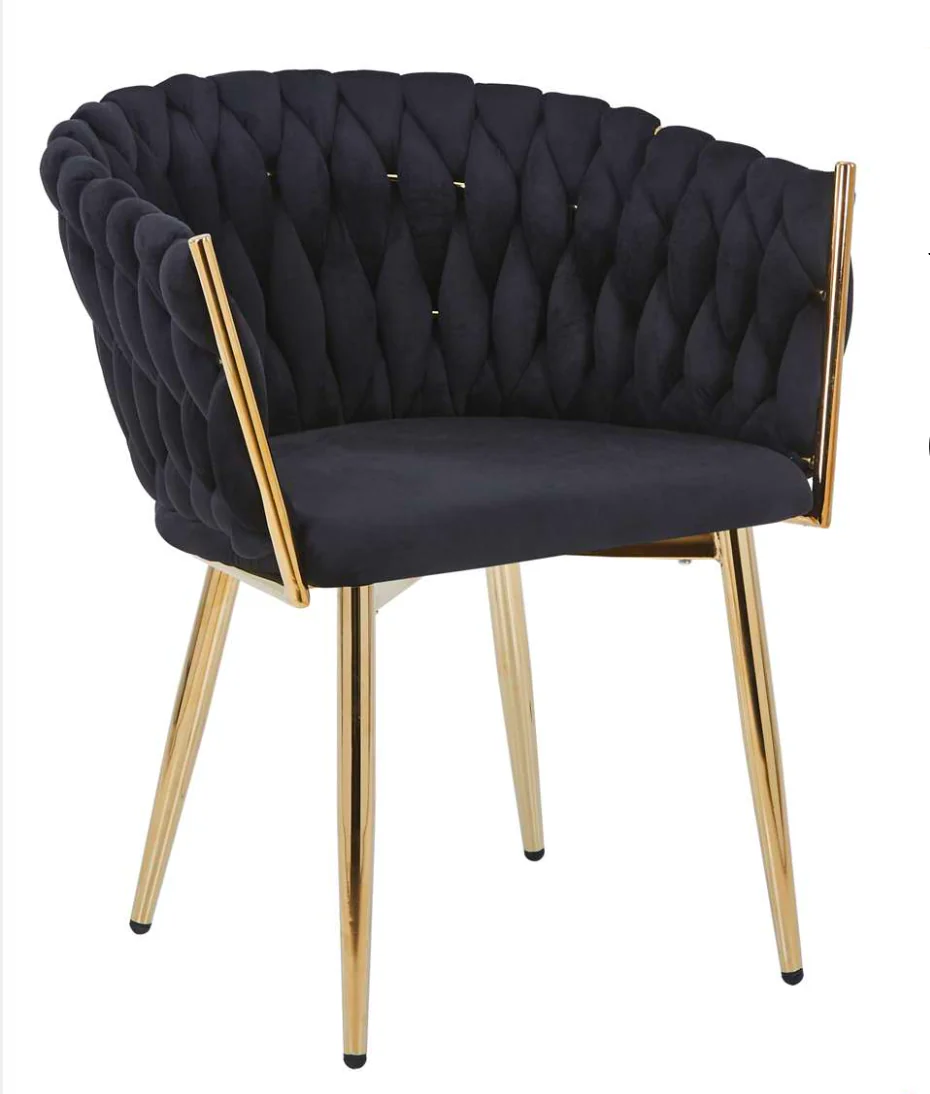 SILLA SITIAL ELEGANTE QUEEN TERCIOPELO - NEGRO - 1
