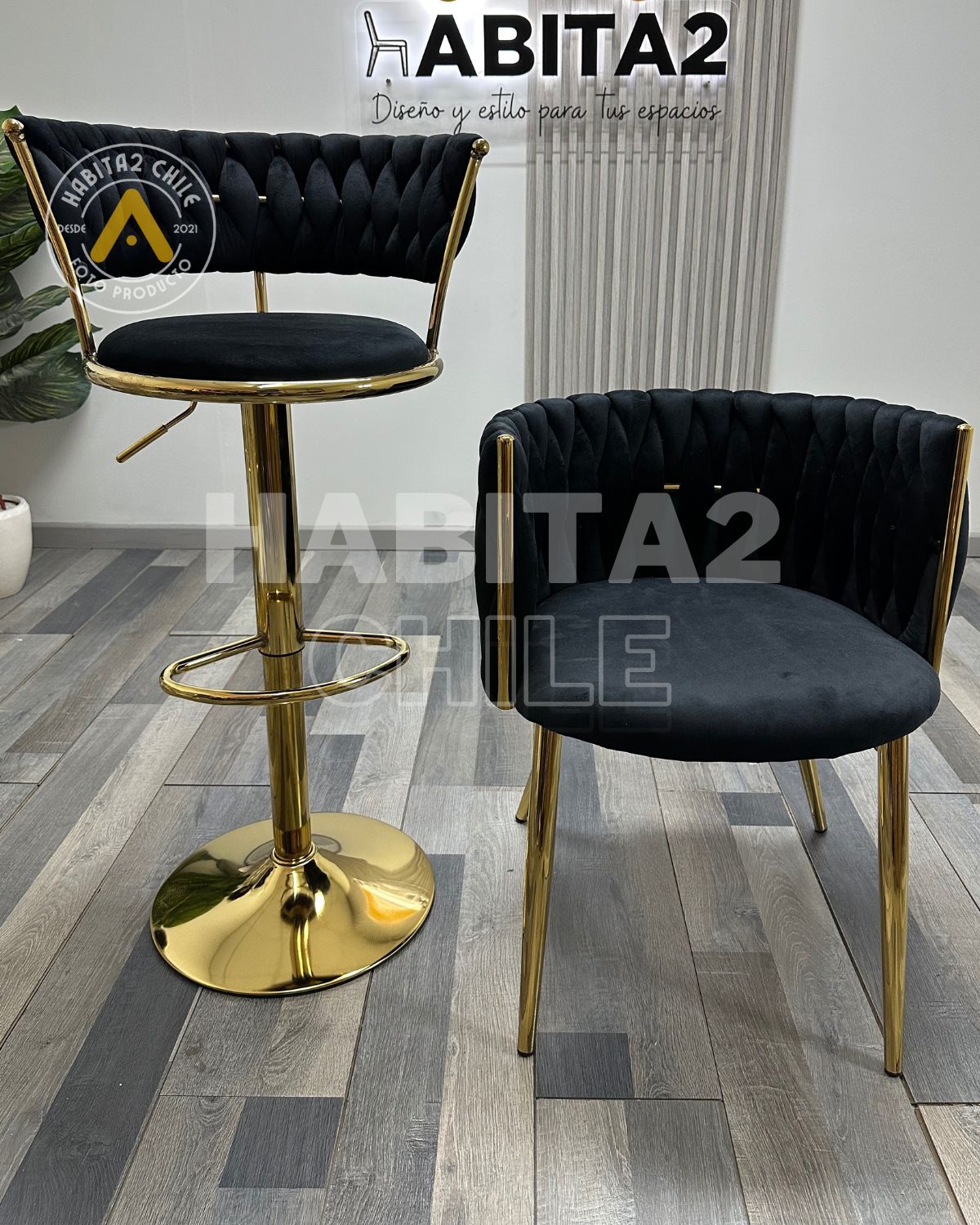 SILLA SITIAL ELEGANTE QUEEN TERCIOPELO - NEGRO - 6