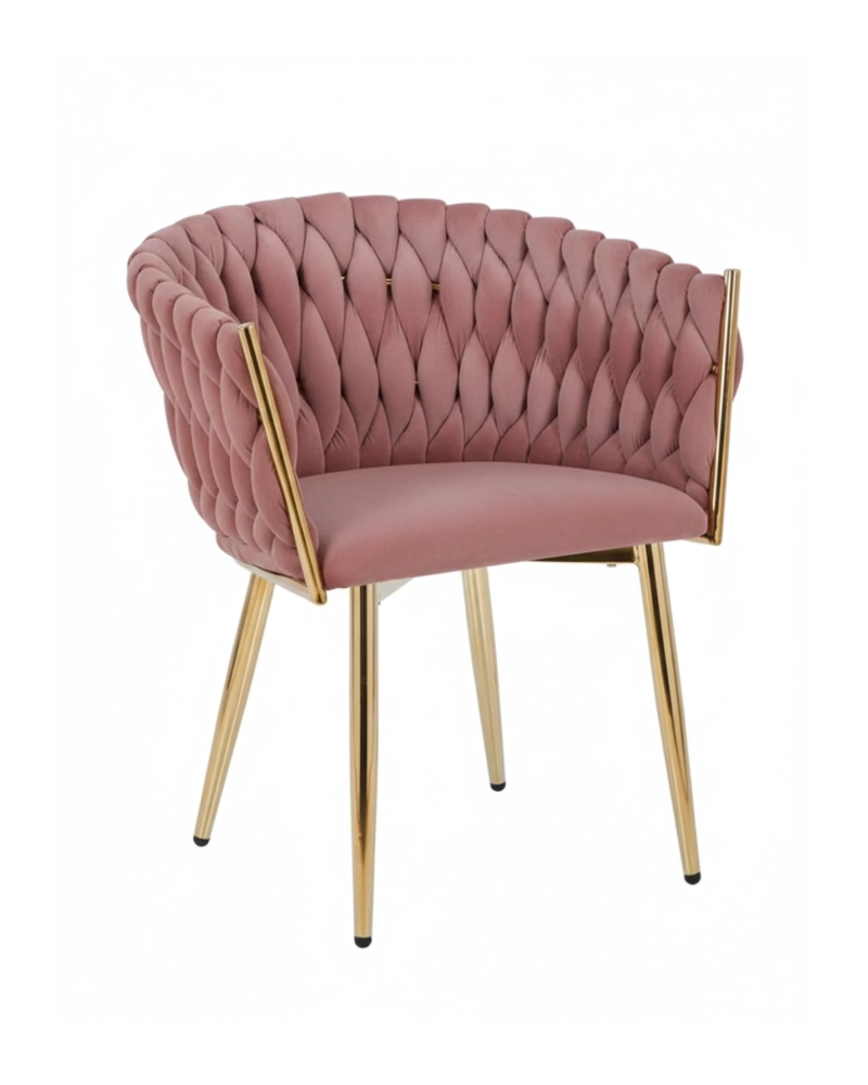SILLA SITIAL ELEGANTE QUEEN TERCIOPELO - ROSA - 1